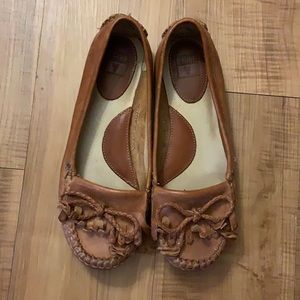 Frye Leather Moccasin Flats
